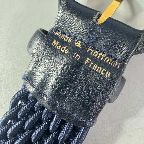Maus & Hoffman Handbraided Elastic Belt – Navy Blue, Size 95/38 - Picture 10 of 10
